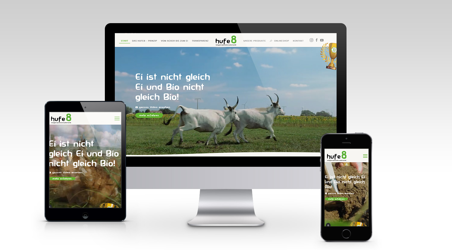 Hufe8 - Desktop, Tablet, Handy
