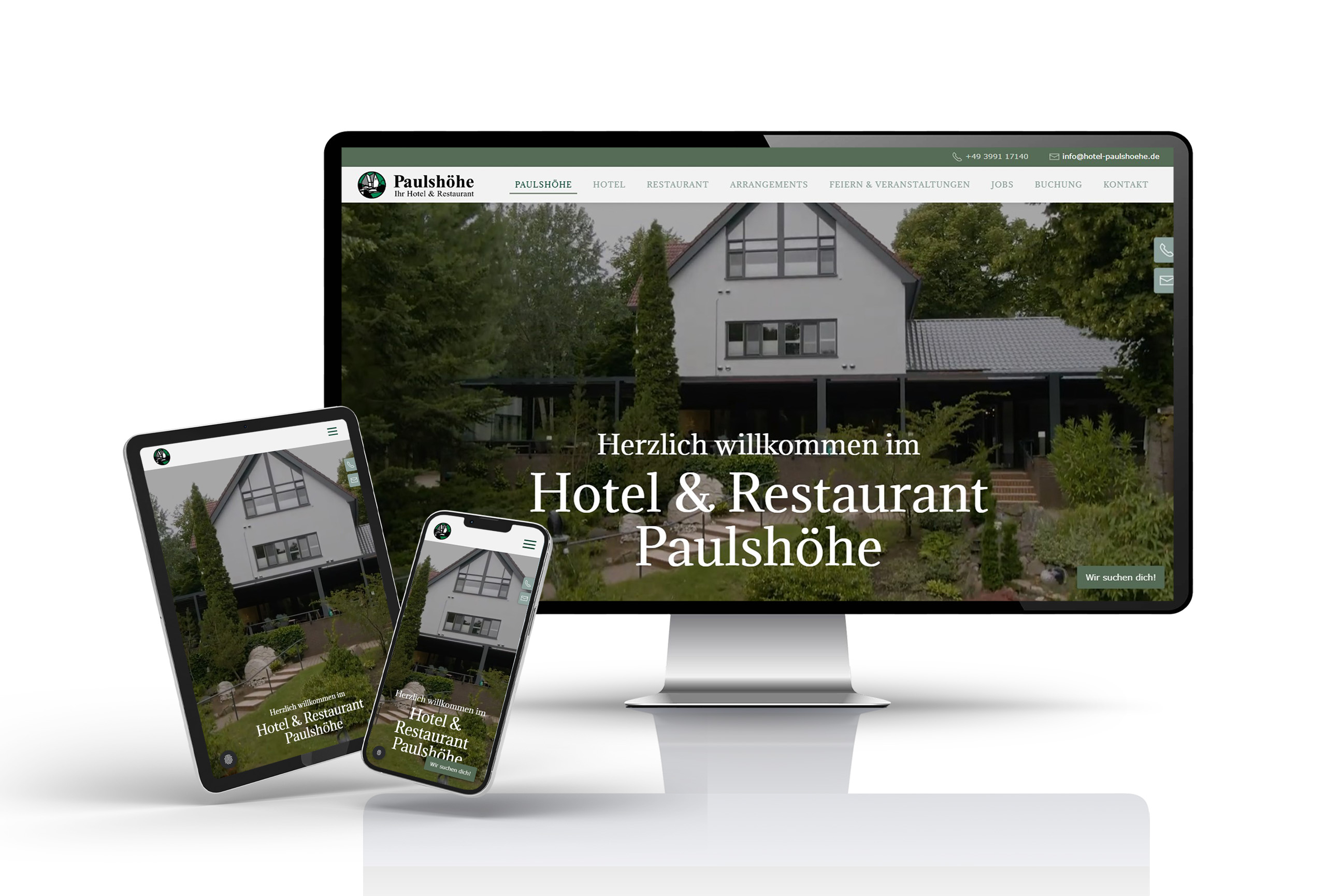 Paulshöhe, Hotel und Restaurant KG- Desktop, Tablet, Handy