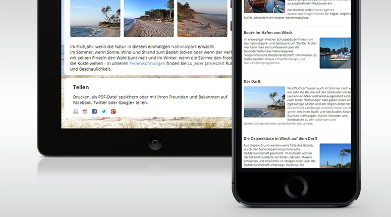 Die Webseite der Haus Schumann GbR -Tablet, Smartphone