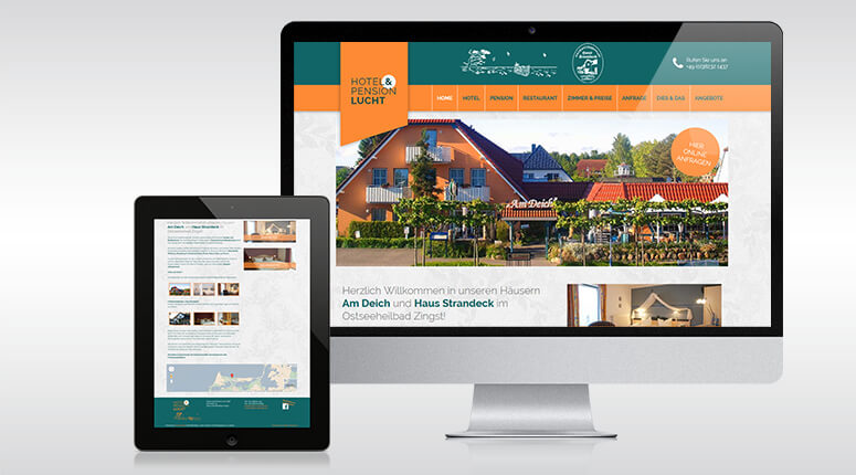 Hotel und Pension Lucht- Desktop, Tablet