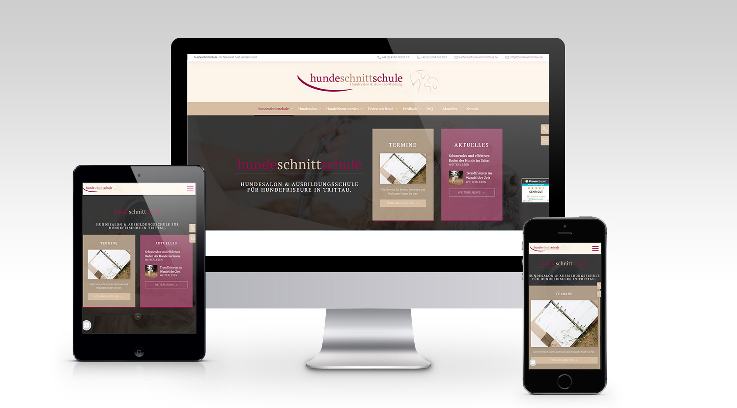 Hundeschnittschule - Desktop, Tablet