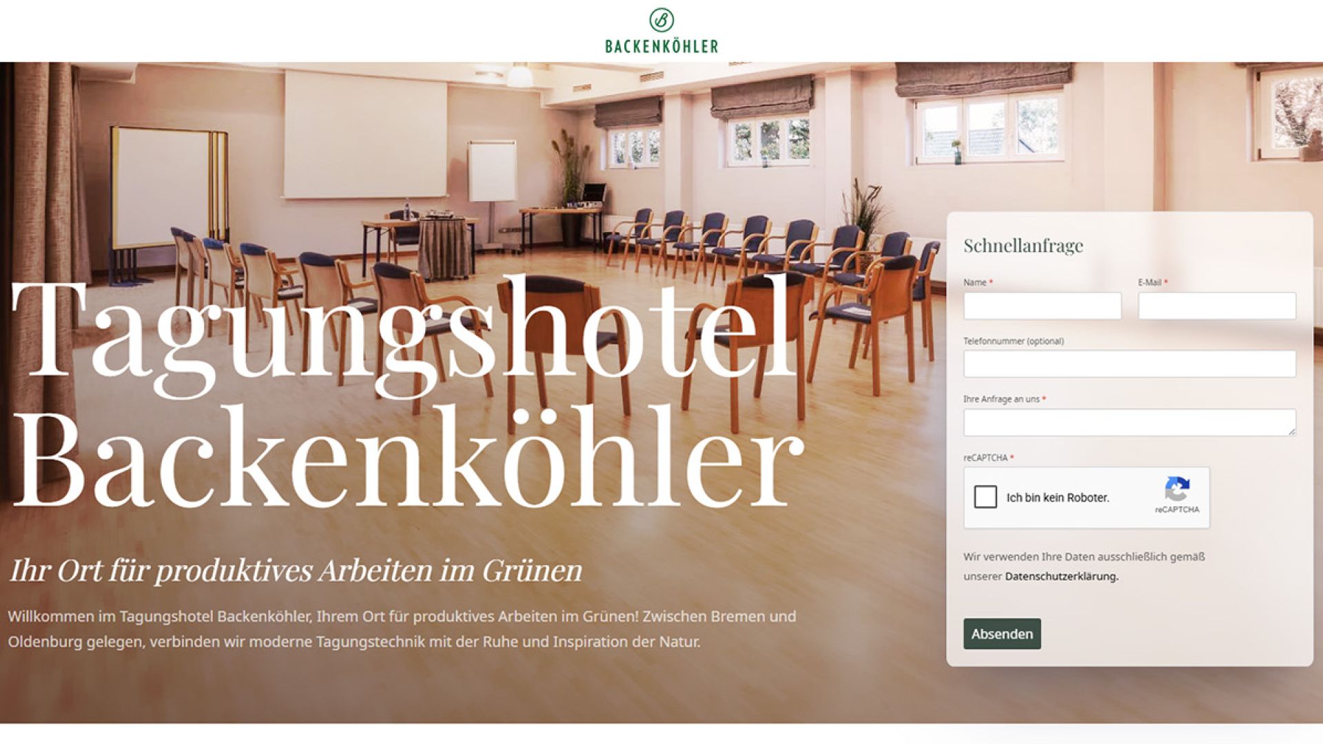 Tagungshotel Backenköhler Referenz